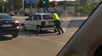 Trafik polisinden takdir toplayan hareket