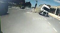 Gölcük'te refüjü aşan TIR duramayarak halk otobüsüne çarptı