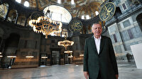 Cumhurbaşkanı Erdoğan Ayasofya Camii'nde