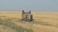 Suriye'de ABD ordusuna ait askeri araç devrildi