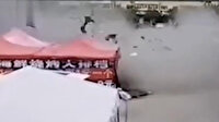 Çin'de restoranda şiddetli patlama anı kamerada: 12 yaralı