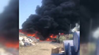 Manisa'da geri dönüşüm tesisinde korkutan yangın