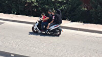 Kocaeli'de dört kişilik ailenin motosiklet üzerindeki tehlikeli yolculuğu
