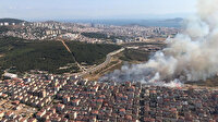 Maltepe'deki askeri arazide çıkan yangında 8 asker etkilendi