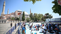 Ayasofya Cami'nde cuma namazı hazırlıkları tamamlandı