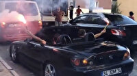 İstanbul'da akıl almaz görüntüler: Silahlı, çakarlı ve sosyal mesafesiz düğün konvoyu