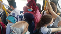 Kocaeli'de halk otobüsünde nefes alacak yer kalmadı: Şoför otobüs tıklım tıklım dolmasına rağmen yolcu almaya devam edince vatandaşlar tepki gösterdi