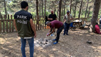 Aydos Ormanı'nda polis denetimi: Mangal ve semaverler söndürüldü