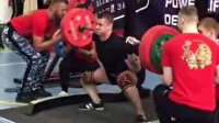 Rus halterci 400 kilo ağırlık kaldırdığı sırada dizlerini kırdı