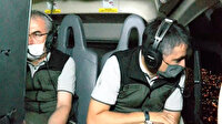 Bakan Pakdemirli Çeşme'de çıkan yangında çalışmaları helikopterden takip etti