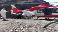 Ambulans helikopter Hakkarili korona hastası için havalandı: 2 bin 500 rakımda, 40 derece ateşle yanıyordu