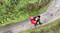 Giresun'daki selde mahsur kalan vatandaşlar helikopterle böyle kurtarıldı