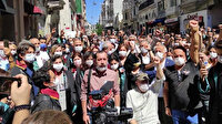 İstanbul Barosu önünde toplanan DHKP-C yandaşları ant içti