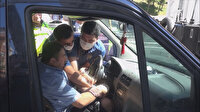 Çekilen aracının içine bindi: Polise zor anlar yaşattı
