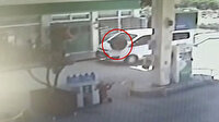 Kırıkkale'de seyir halindeki araçtan çıkan lastik akaryakıt istasyonuna daldı