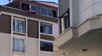 Arnavutköy'de akıl almaz görüntü: 5. kattan koltuğu böyle yere attılar