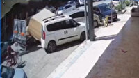 Bursa'da kamyonet kasasındaki 5 tonluk sunta park halindeki araçlara ok gibi saplandı