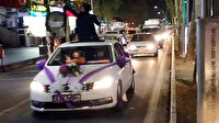 Vakaların arttığı kentte tedbirler hiçe sayılıyor: Yasağa rağmen düğün konvoyu yapıp, trafiği birbirine kattılar