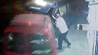 İki kişiye çarpıp kaçan 16 yaşındaki sürücü güvenlik kamerasında