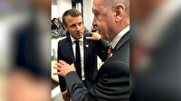Cumhurbaşkanı Erdoğan Fransız mevkidaşı Macron ile görüştü: Hakkımızı kimseye yedirmeyiz