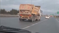 120 km hızla makas atarak ilerledi: Hafriyat yüklü kamyon sürücüsünün yaptıkları akıllara durgunluk verdi
