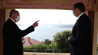 Cumhurbaşkanı Erdoğan, Vahdettin Köşkü'nde Vucic ile görüştü