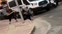Antalya’da trafikte şaşkına çeviren kavga: Eli sopalı çift ile birbirine girdiler