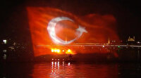 Preveze Deniz Zaferi Haliç'te dev su perdesi gösterisi ile kutlandı