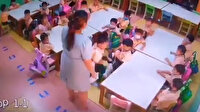 Tayland'da kreşte 3-4 yaşlarındaki öğrencileri döven öğretmene velilerin saldırısı kamerada