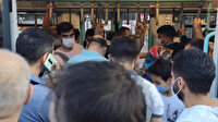 İstanbul'da son iş gününde sosyal mesafe unutuldu: Tramvayda tepki çeken yoğunluk
