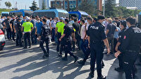 Harem'de eylem yapmaları engellenen minibüsçüler bu kez Kartal'da toplandı