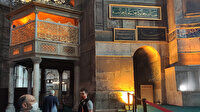 Cumhurbaşkanı Erdoğan, Ayasofya Camii'ne 2 hat levhası hediye etti