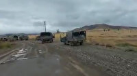 Ermenistan askerleri askeri araçları yollara bırakıp kaçtı