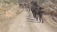 Azerbaycan askerlerinin işgalden kurtarılan köye giriş anı