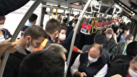 İstanbul'da metrobüsler yine tıklım tıklım: Sosyal mesafe kuralı yine yok sayıldı