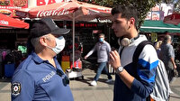 Maskesini takmayan gençten polise ilginç cevap: Nefes almak en doğal hakkımız
