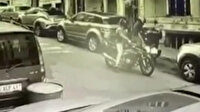 Fatih'te motosiklet hırsızlığı kamerada