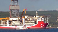 Çanakkale Boğazı'ndan geçen Kanuni sondaj gemisi Şehitler Abidesi'ni selamladı