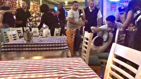Bursa'da eğlence mekanının savaş alanına döndüğü kavga kamerada