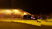 Beykoz'da Otobüs A.Ş'ye bağlı park halindeki otobüs alev topuna döndü