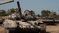 Azerbaycan, Ermenistan ordusunun kaçarken bıraktığı tankları yayınladı