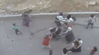 Şanlıurfa'da komşuların çöp atma kavgası güvenlik kamerasında