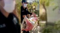 Tek başına yaşayan Bergüzar ninenin odun kömürünü polis ekipleri taşıdı