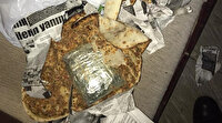 Antalya'da lahmacun arasına gizlenmiş 800 gram esrar ele geçirildi