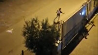 Görenler şaşkına döndü: Sokak ortasında gölgesiyle kavga etti