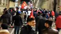 Fransa'da Türk, Pakistanlı ve Cezayirli Müslümanlar Türk bayrağıyla yürüyüş düzenledi