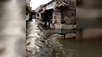 Sığacık'ta deniz taşması sonucu boğulan yaşlı kadının son görüntüleri