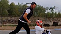 Dünya şampiyonu Kenan Sofuoğlu, 18 aylık oğlu Zayn'ın motosiklet kullandığı görüntüleri paylaştı