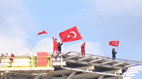 Cumhurbaşkanı Erdoğan helikopter ile Kanuni sondaj gemisinin üstünden geçti
