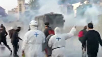 Şili’de tutuklu göstericiler için yapılan protestoya polisten sert müdahale